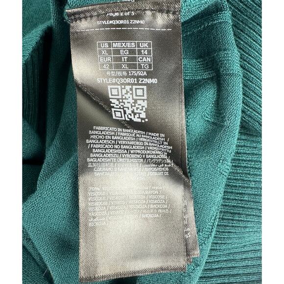 NWT Guess Size XL Wendy Sweater Dress Green - Picture 11 of 12